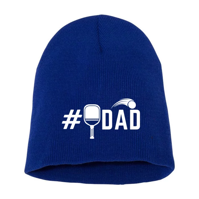 Number One Pickleball Dad Funny Fathers Day Pickleball Lover Gift Short Acrylic Beanie