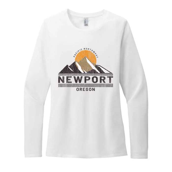 Newport Oregon Pacific Northwest Vacation Souvenir Womens CVC Long Sleeve Shirt