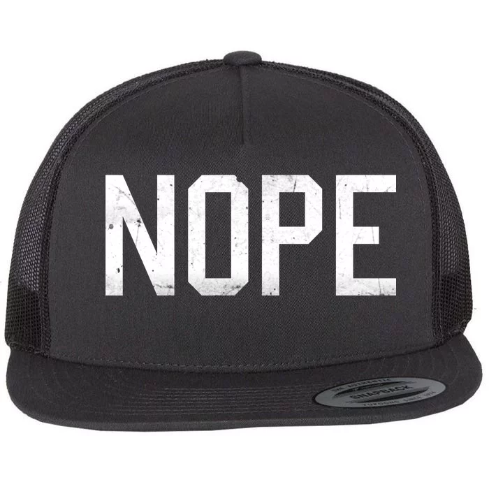 NOPE Funny Meme Flat Bill Trucker Hat