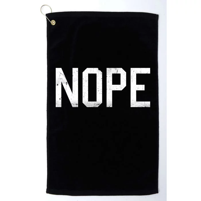 NOPE Funny Meme Platinum Collection Golf Towel