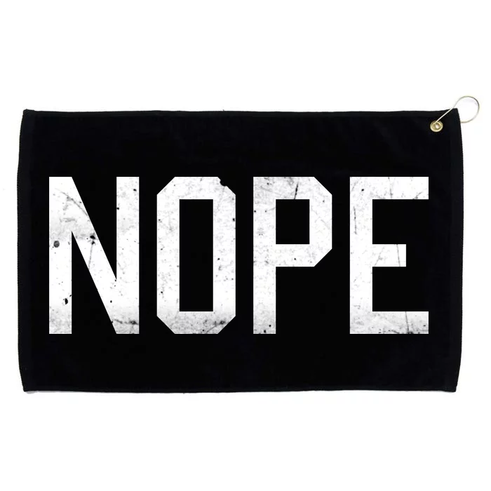 NOPE Funny Meme Grommeted Golf Towel