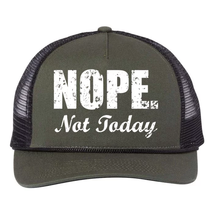 Nope Not Today Retro Rope Trucker Hat Cap