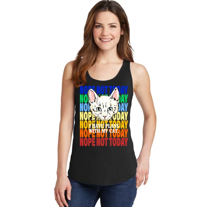 Nope Not Today I Have Plans With My Cat Ladies Essential Tank