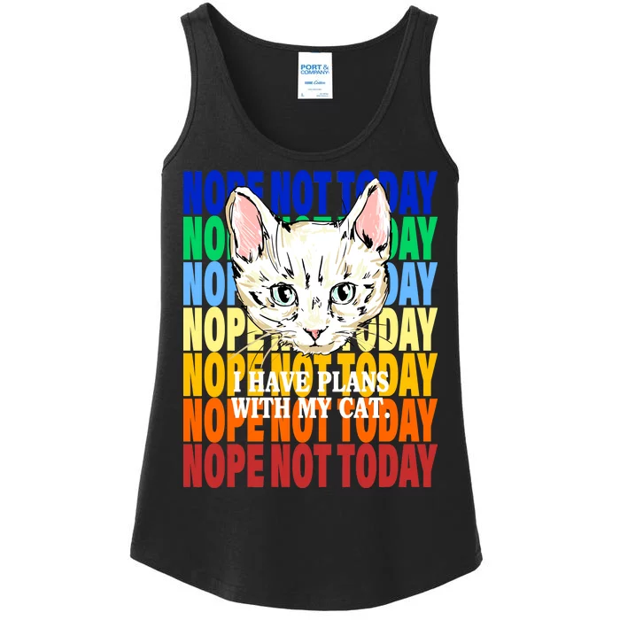 Nope Not Today I Have Plans With My Cat Ladies Essential Tank