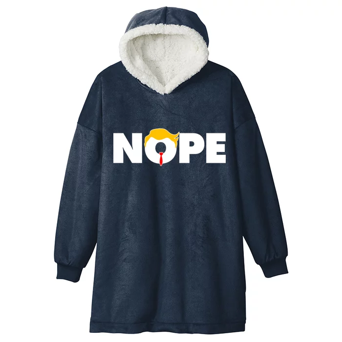 Nope To Trump Hooded Wearable Blanket