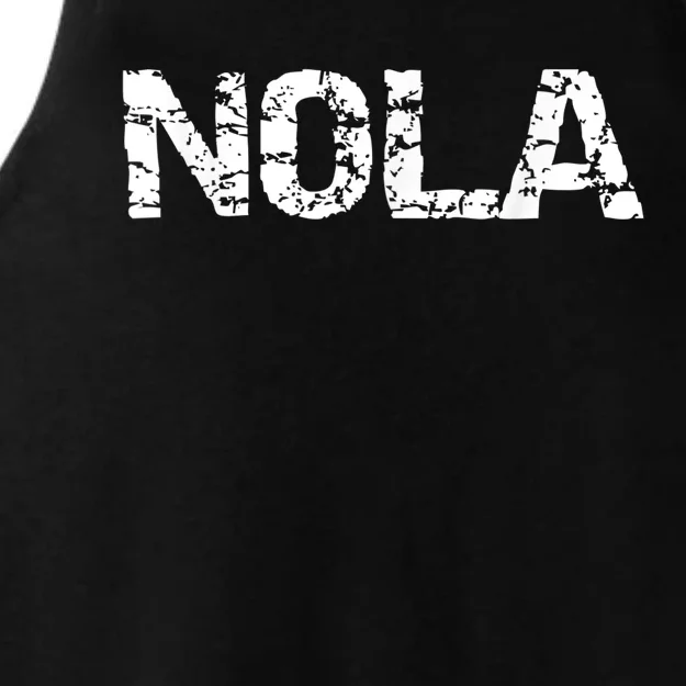 New Orleans Road Trip Gifts Vacation Quote Distressed Nola Ladies Tri-Blend Wicking Tank