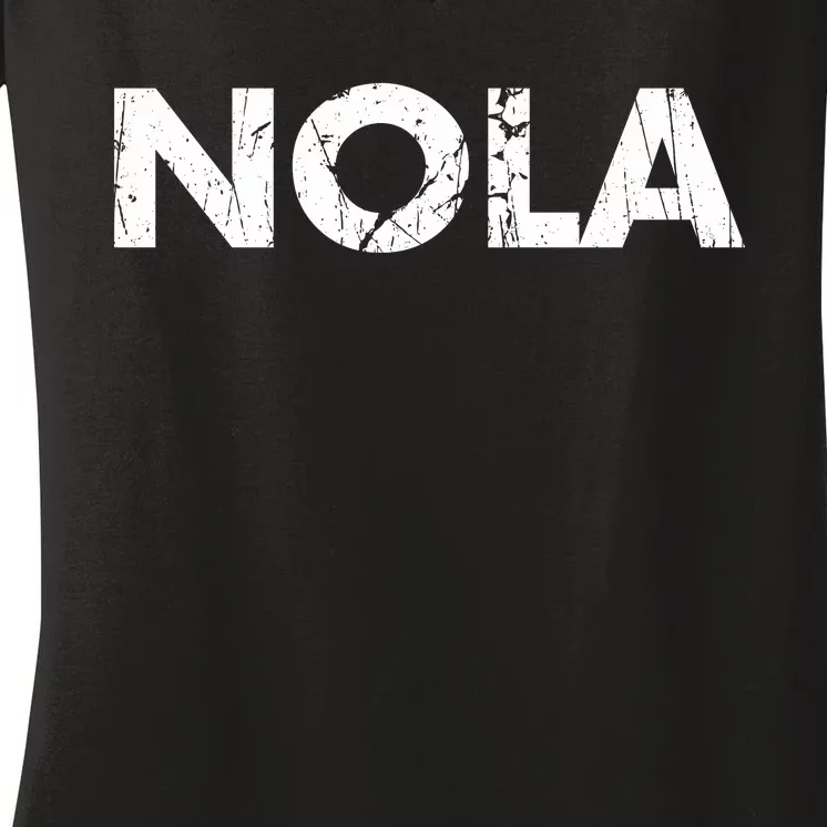 New Orleans Road Trip Gifts Vacation Quote Distressed Nola Women's V-Neck T-Shirt