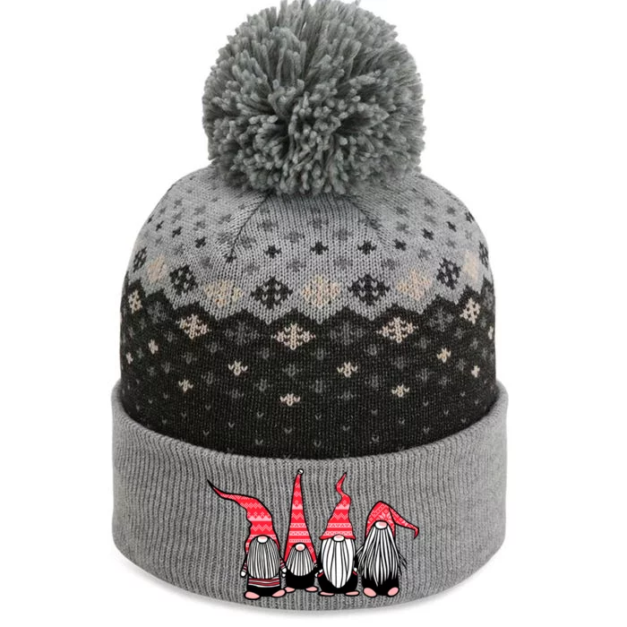 Nordic Gnomes Winter Christmas The Baniff Cuffed Pom Beanie