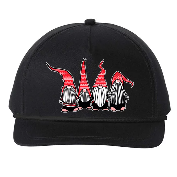 Nordic Gnomes Winter Christmas Snapback Five-Panel Rope Hat