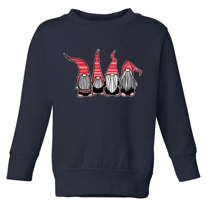 Nordic Gnomes Winter Christmas Toddler Sweatshirt