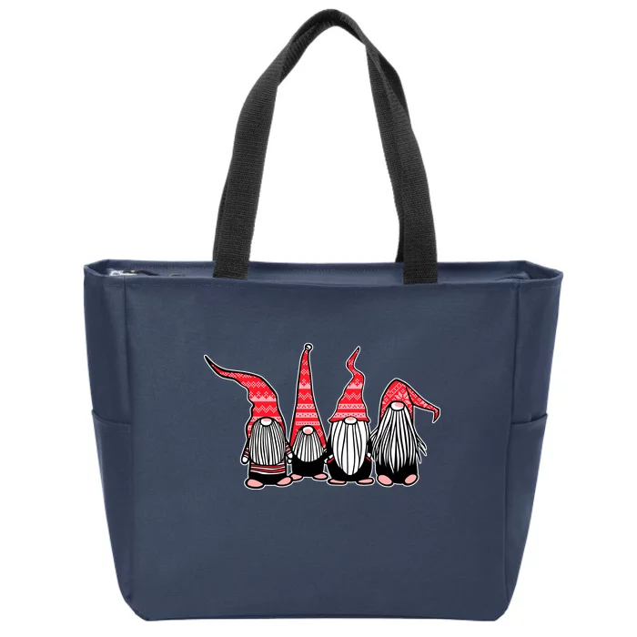 Nordic Gnomes Winter Christmas Zip Tote Bag