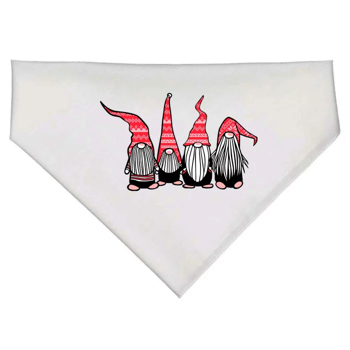 Nordic Gnomes Winter Christmas USA-Made Doggie Bandana