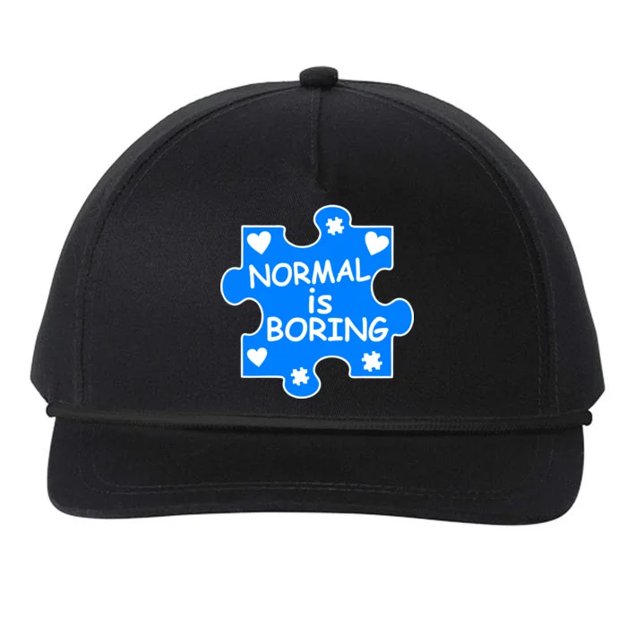 Normal Is Boring Autism Awareness Snapback Five-Panel Rope Hat