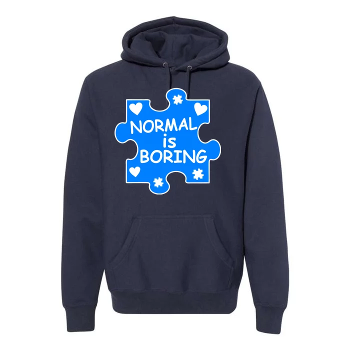 Normal Is Boring Autism Awareness Premium Hoodie