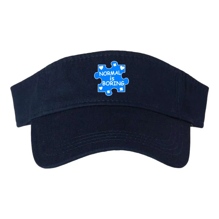 Normal Is Boring Autism Awareness Valucap Bio-Washed Visor