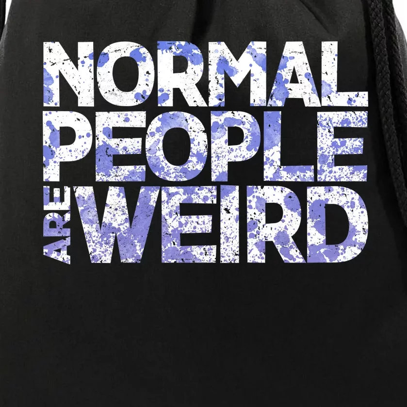 Normal People Are Weird Drawstring Bag