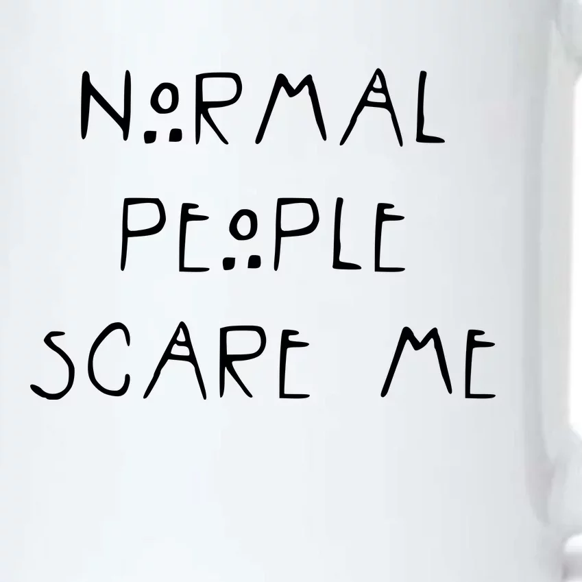 Normal People Scare Me Black Color Changing Mug