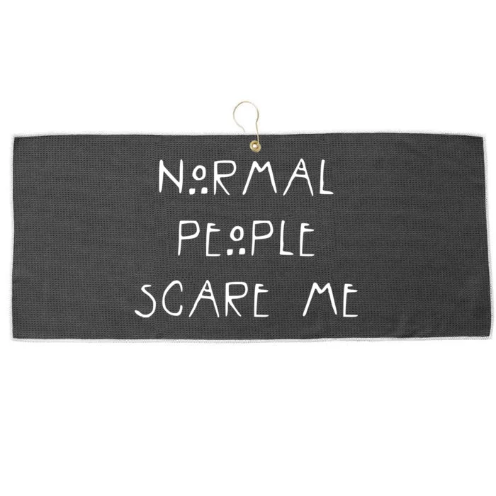 Normal People Scare Me Large Microfiber Waffle Golf Towel