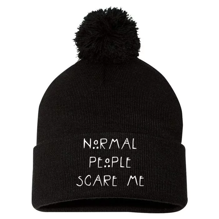 Normal People Scare Me Pom Pom 12in Knit Beanie