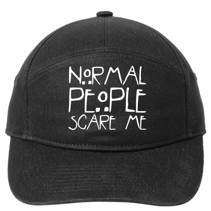 Normal People Scare Me Funny Awkward Weird 7-Panel Snapback Hat