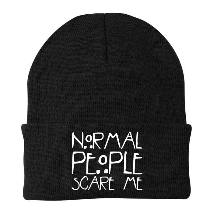 Normal People Scare Me Funny Awkward Weird Knit Cap Winter Beanie