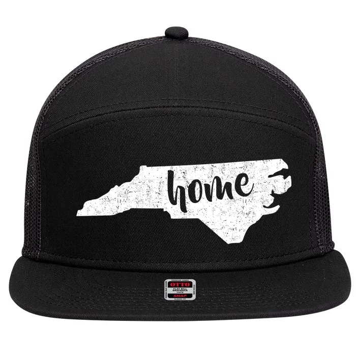 North Carolina Home State 7 Panel Mesh Trucker Snapback Hat