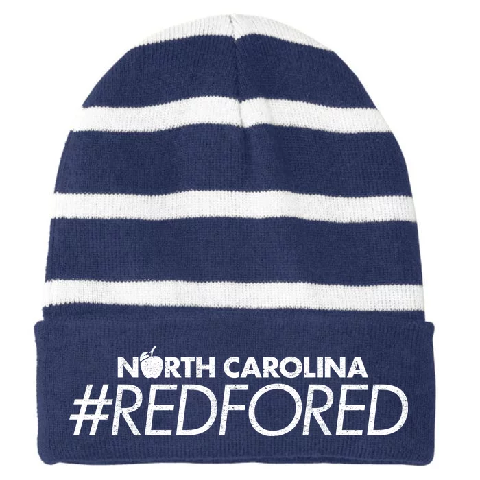 North Carolina Red For Ed Striped Beanie with Solid Band