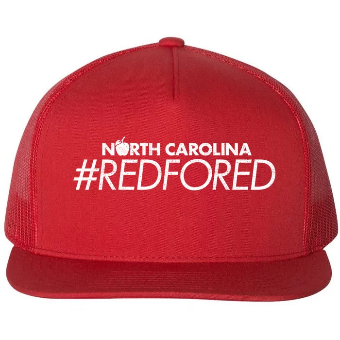 North Carolina Red For Ed Flat Bill Trucker Hat