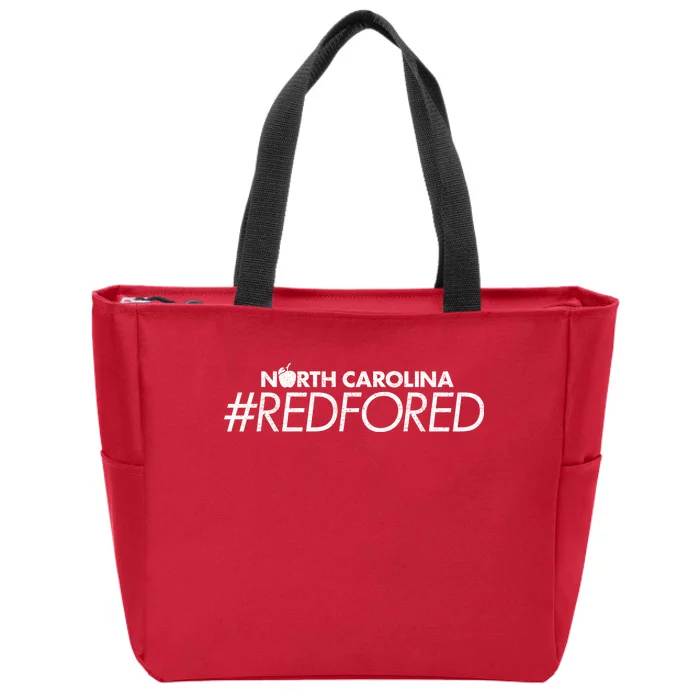 North Carolina Red For Ed Zip Tote Bag