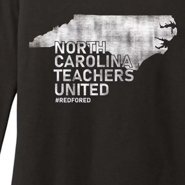 North Carolina Teachers United Red For Ed Womens CVC Long Sleeve Shirt