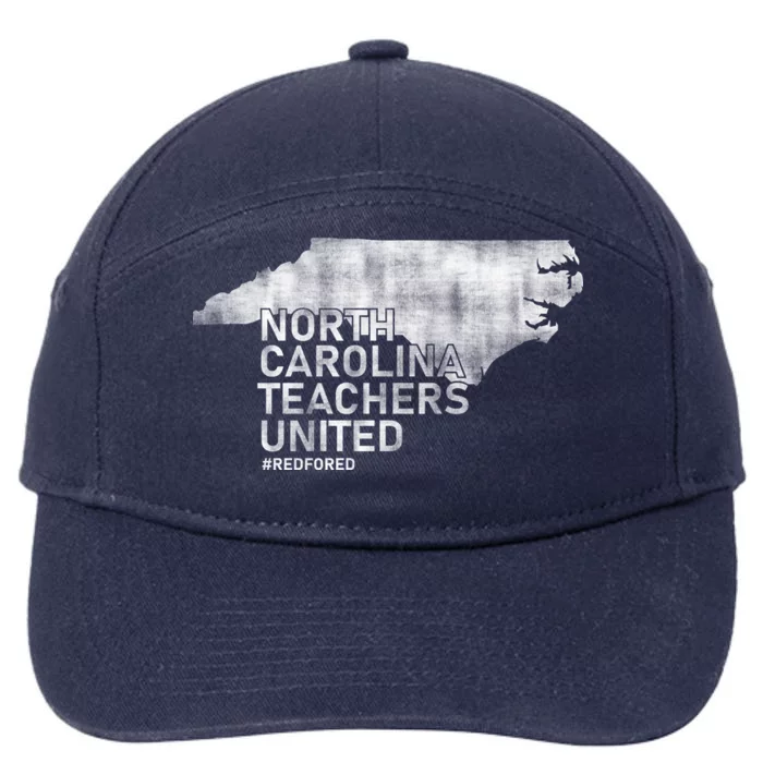 North Carolina Teachers United Red For Ed 7-Panel Snapback Hat