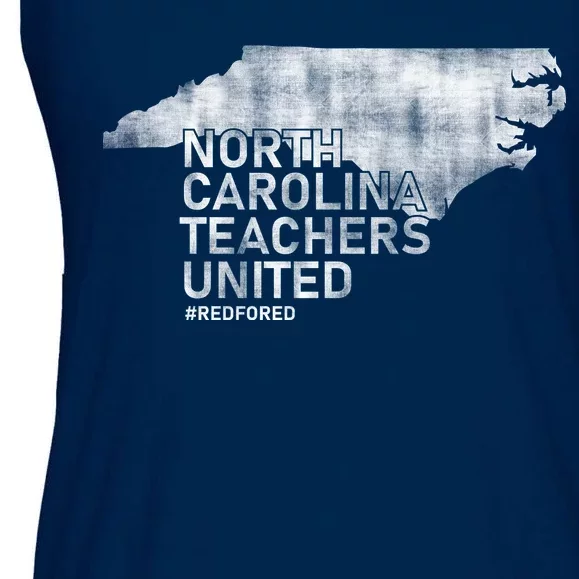 North Carolina Teachers United Red For Ed Ladies Essential Flowy Tank