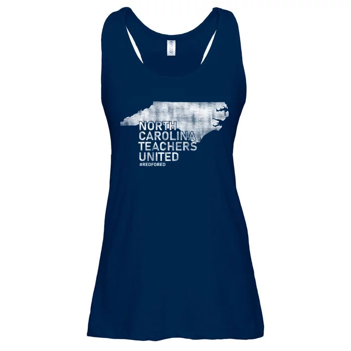 North Carolina Teachers United Red For Ed Ladies Essential Flowy Tank