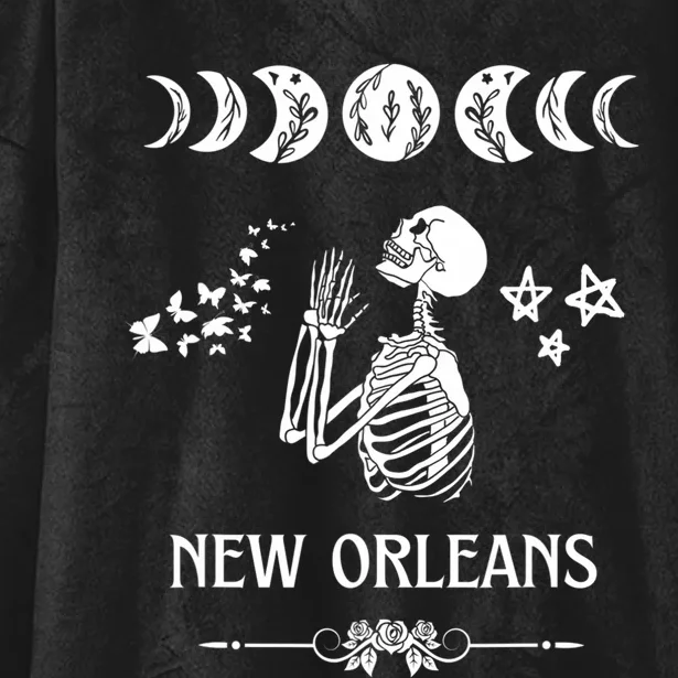 New Orleans Spooky Goth Nola Louisiana Halloween Gothic Hooded Wearable Blanket