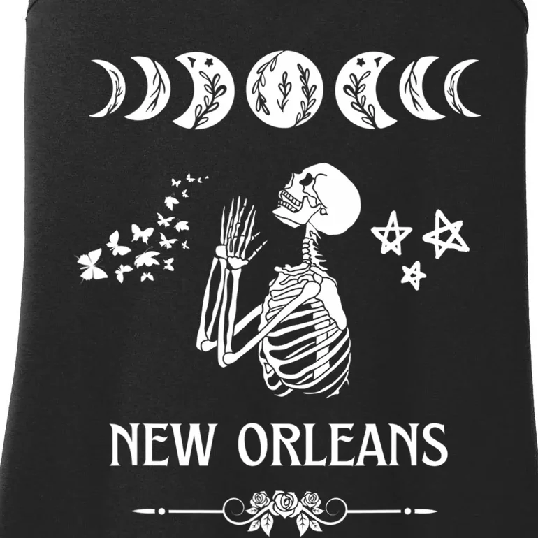 New Orleans Spooky Goth Nola Louisiana Halloween Gothic Ladies Essential Tank