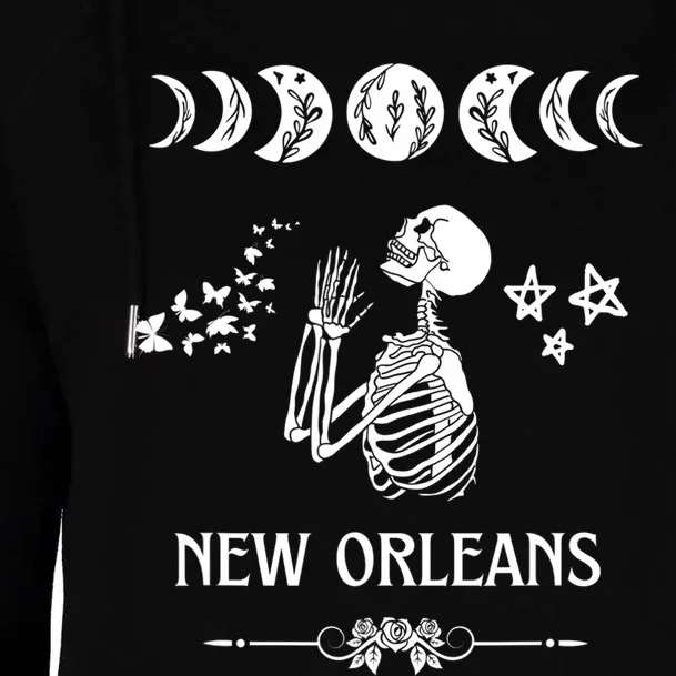 New Orleans Spooky Goth Nola Louisiana Halloween Gothic Womens Funnel Neck Pullover Hood