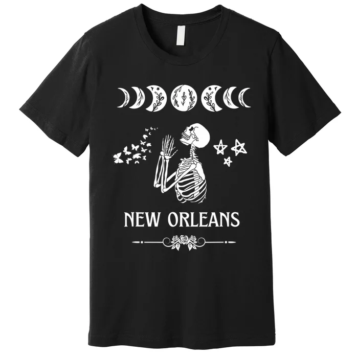 New Orleans Spooky Goth Nola Louisiana Halloween Gothic Premium T-Shirt