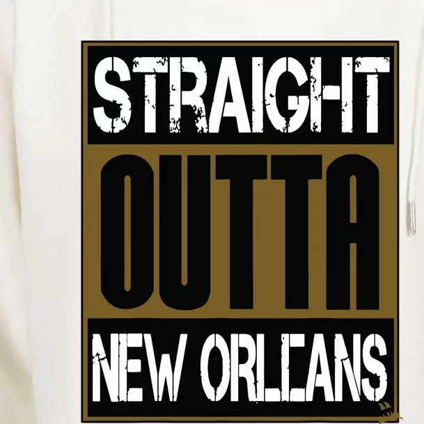 New Orleans Shirts Hip Hop Straight Outta New Orleans Womens Funnel Neck Pullover Hood