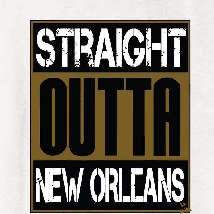 New Orleans Shirts Hip Hop Straight Outta New Orleans Women's Crop Top Tee