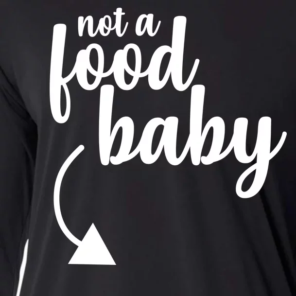 Not a Food Baby Surprise Thanksgiving Pregnancy Cooling Performance Long Sleeve Crew