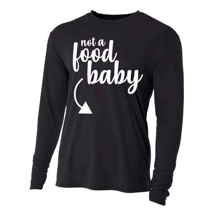 Not a Food Baby Surprise Thanksgiving Pregnancy Cooling Performance Long Sleeve Crew