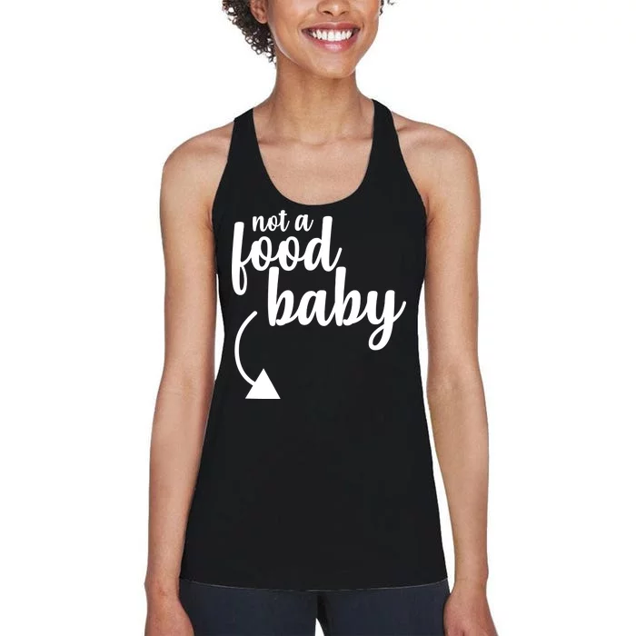 Not a Food Baby Surprise Thanksgiving Pregnancy Women's Racerback Tank