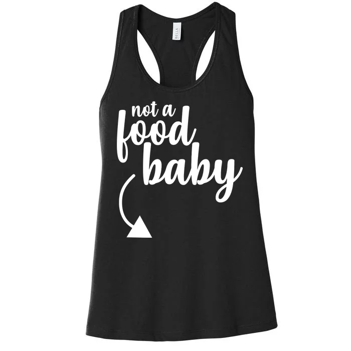 Not a Food Baby Surprise Thanksgiving Pregnancy Women's Racerback Tank