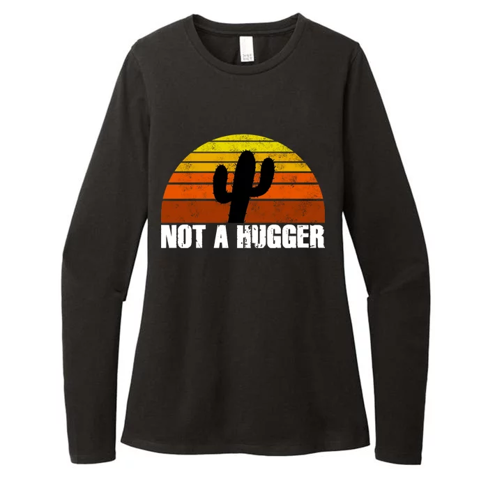 Not A Hugger Womens CVC Long Sleeve Shirt