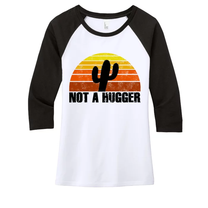 Not A Hugger Women's Tri-Blend 3/4-Sleeve Raglan Shirt