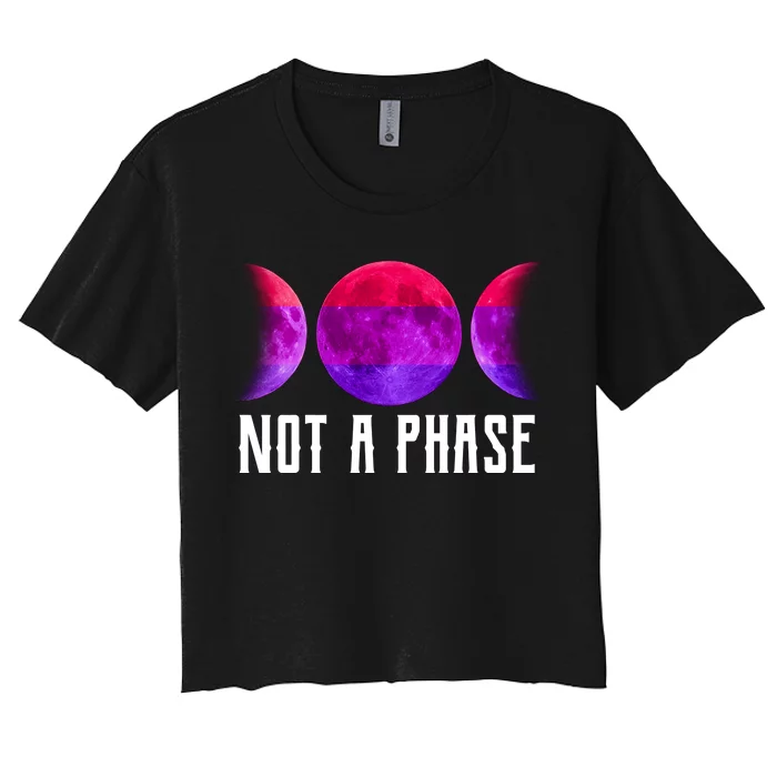 Not A Phase Bi Pride Bisexual Women's Crop Top Tee