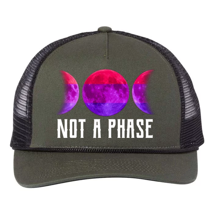 Not A Phase Bi Pride Bisexual Retro Rope Trucker Hat Cap