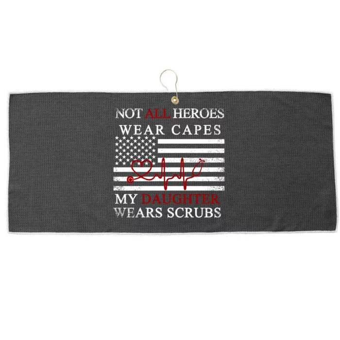 Not All Heroes Wear Capes American Nurses Large Microfiber Waffle Golf Towel