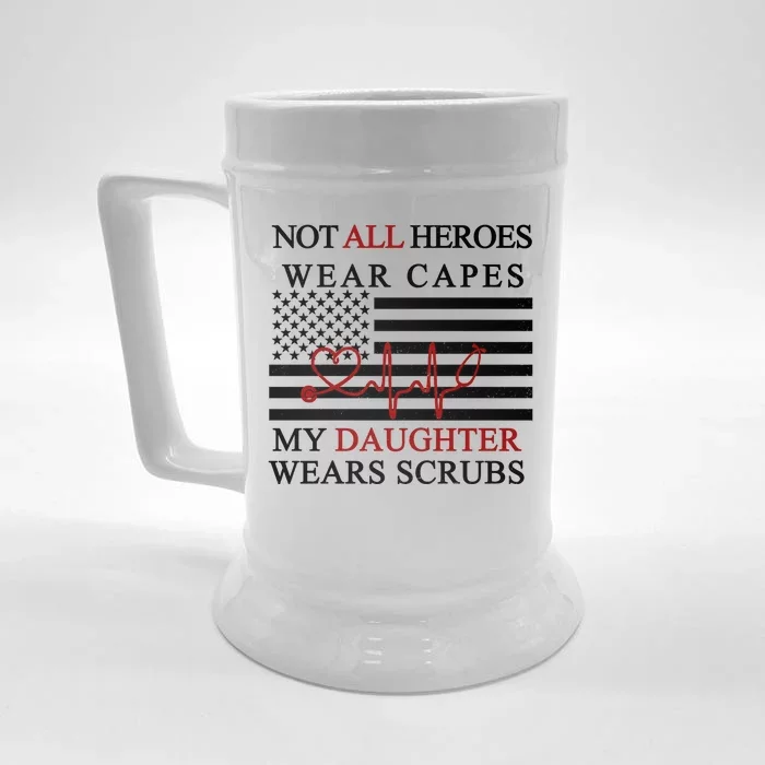 Not All Heroes Wear Capes American Nurses Front & Back Beer Stein