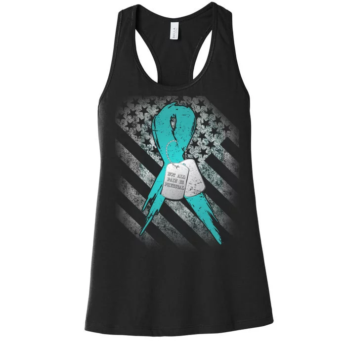 Not All Pain is Physical PTSD Awareness Women's Racerback Tank